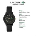 thumbnail image 2 of Lacoste 12.12 Women's Quartz Black Tr90 Case Watch with Black Silicone Rubber Strap (Model: 2001064), 2 of 4