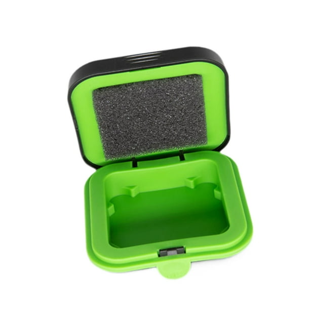 Estuche rígido para audífonos, caja de almacenamiento para audífonos, estuche protector para amplificador de sonido personal, dispositivo de escucha Negro Verde
