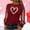 Red6, variant on YTCAMLO Mesh Long Sleeve Womens Blouses Trendy Cute Love Heart Valentines Shirts Lightweight Round Neck Tunic Tops Dressy Outfits