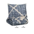 thumbnail image 5 of Diamond Pattern 3 Piece Fabric King Comforter Set, Blue and Cream- Saltoro Sherpi, 5 of 5
