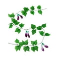 thumbnail image 4 of GROWTH TANK Artificial Flower Greenery Rattan Hanging Plant Fake Rattan for Home Wedding Eggplant, 4 of 9