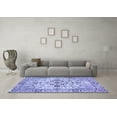 thumbnail image 3 of Ahgly Company Indoor Square Medallion Blue Traditional Area Rugs, 6' Square, 3 of 4