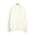 thumbnail image 2 of Vedolay Fall Tops for Women Cropped Striped Sweaters Oversized Long Sleeve Crew Neck Crop Tops,B One Size, 2 of 3
