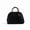 Black, variant on Medium Dome Shell Handbag, 2 Ways Hand Crossbody Leather Purse, Black