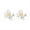 White, variant on KDSJSXW Gold Earrings for Women Frosted Flower Ear Accessories Sweet Natural Temperament Accessories Fashionable Ethnic Style Everything Up Ear Studs Stud Pearl Earrings (Pink,One Size)