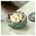 thumbnail image 5 of Retro garlic pot handmade, hollow lid onion pot made of ceramic, onion storage with ventilated long-lasting ingredients, creative flower shape ginger onion storage containers, 5 of 7