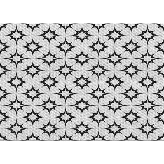 Ahgly Company Indoor Rectangle Patterned Platinum Gray Area Rugs, 2' x 4'