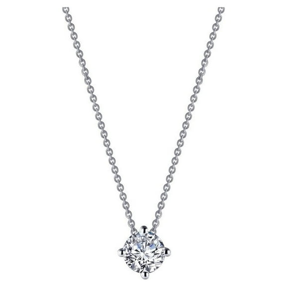 Lafonn Classic Sterling Silver Platinum Plated Simulated Diamond Necklaces (0.9 CTTW)