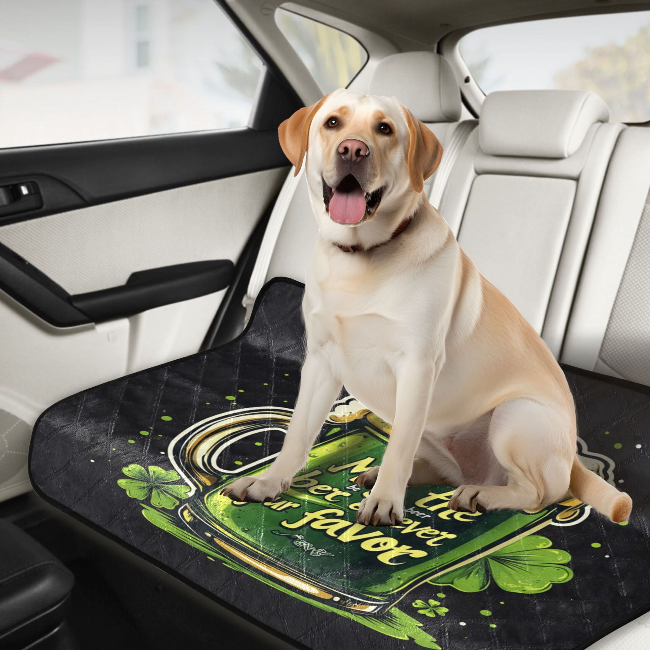 Qxltty Stpatricks Day Beer Cat litter Pads Pet Set of 2 Diaper Mats Center Anti-leakage Layer Absorbent Soft and Comfortable