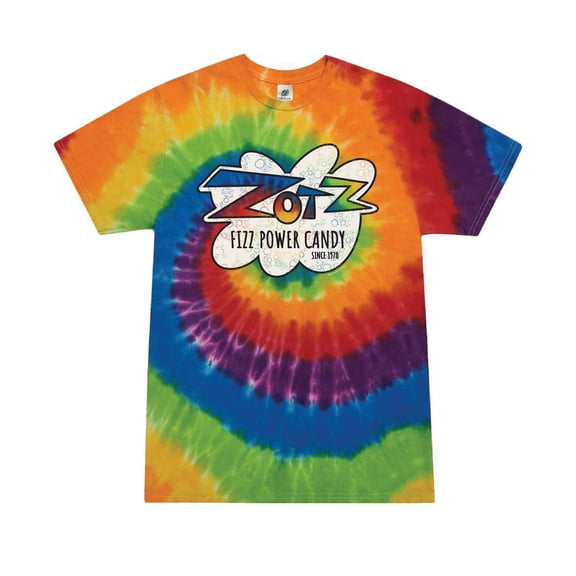 Zotz® Fizz Power Candy Tie-Dye T-Shirt – Retro Vintage Candy Graphic Tee