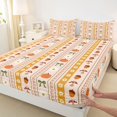 thumbnail image 4 of Manfei Funny Cartoon Turkey Queen Sheets,Happy Halloween Queen Sheet Sets,4-Piece,1 Flat Sheet,1 Fitted Sheet and 2 Pillowcases, 4 of 6