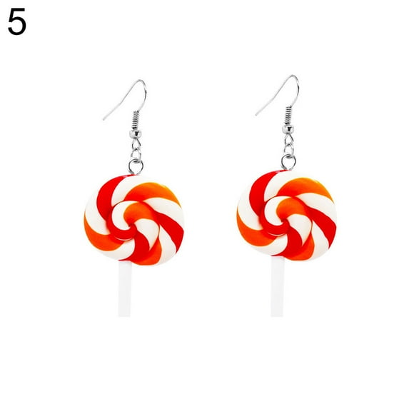 Ayyufe Rainbow Lollipop Candy Dangle Hook Earrings Women Party