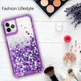 thumbnail image 7 of Noir Case for Apple iPhone 11, Hard Clear Glitter Liquid Waterfall Case Cover - Purple, 7 of 7