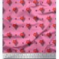 thumbnail image 1 of Soimoi Silk Fabric Diamond Shape & Floral Artistic Print Sewing Fabric Yard 42 Inch Wide, 1 of 1