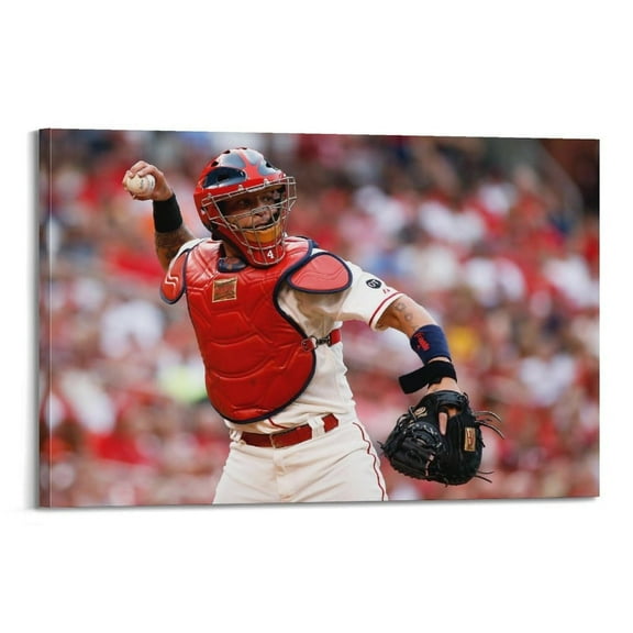 Yadier Molina Baseball Poster Poster Album Cover Posters for Bedroom Wall Art Canvas Posters Music Album Cover Poster 12x18inch(30x45cm) Frame-style