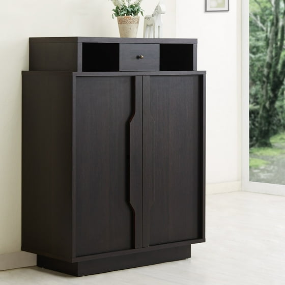 Clay Alder Home Kosciuszko Espresso 5 Shelf Shoe Cabinet Walmart Com
