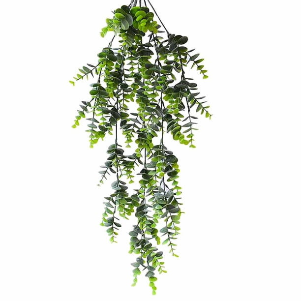 Vintage Guirnalda Artificial Planta Hojas Vid Oficina en casa Colgante de pared Planta falsa Verdor de ratán Inevent HA8265-00B