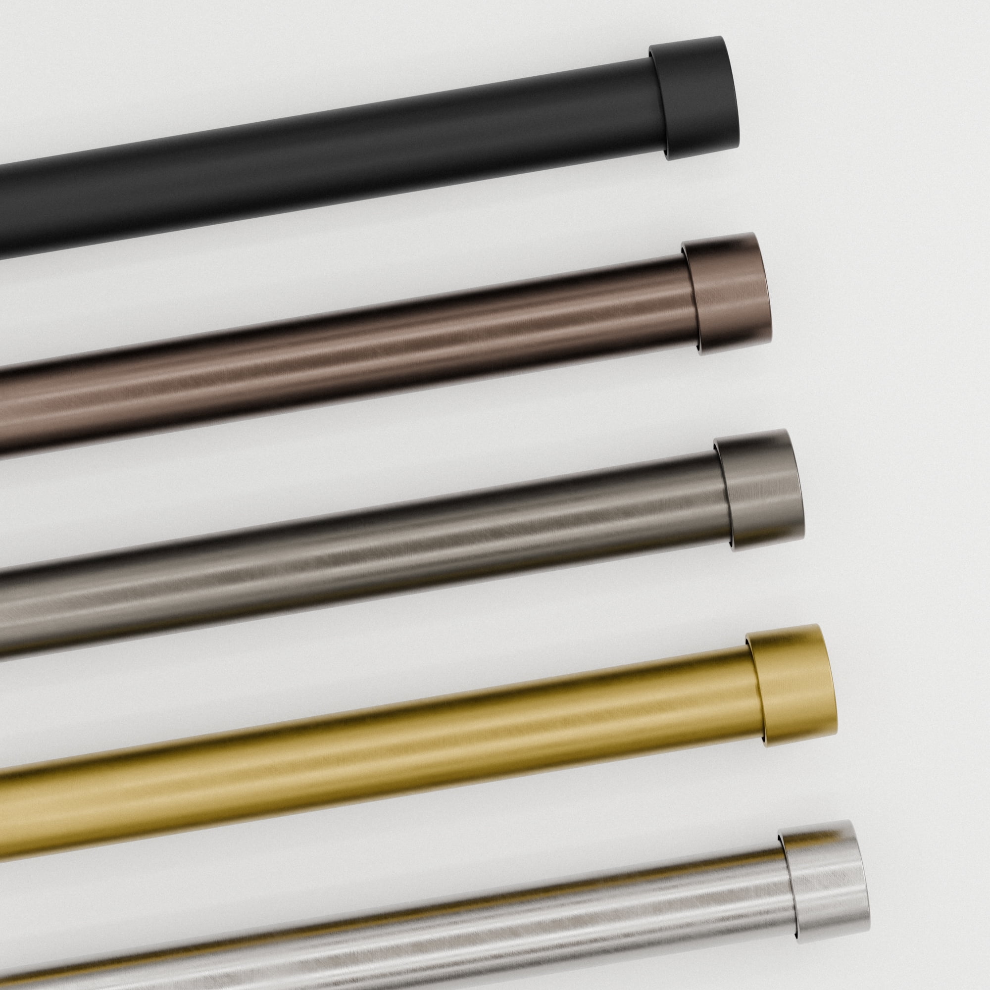 Better Homes & Gardens 5/8" Plated Oil Rubbed Bronze Adjustable Add on Curtain Rod Kit, 32"-120"