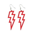 thumbnail image 6 of NEON LIGHTNING Flash Earrings Funky Kitsch 80s 90s Punk Rock Bolt UK celebration, 6 of 8