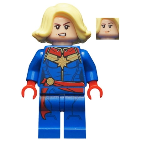 Captain Marvel (Bright Yellow Hair, Red Hands) - LEGO Marvel Minifigure (2020)