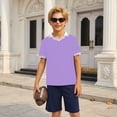 thumbnail image 4 of Hiijoy Boys Short Sleeve Polo Shirt Casual Summer Breathable Shirt, Sizes 11-12, 4 of 4