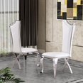 thumbnail image 4 of 5pc. Set de Repas en Verre de 68 x 40 Po avec 4 Chaises et Acier Inoxydable Argenté, 4 of 4