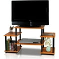 No Tools Tube Entertainment Center, Light Cherry/Black, Square Corner