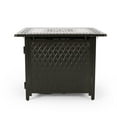 thumbnail image 7 of Noble House Amherst Outdoor Square Aluminum Fire Pit in Hammered Bronze, 7 of 7