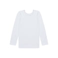 thumbnail image 4 of DPOIS Kids Girls Stretchy Nylon Long Sleeve Undershirts Tops Type A White 2-4, 4 of 7