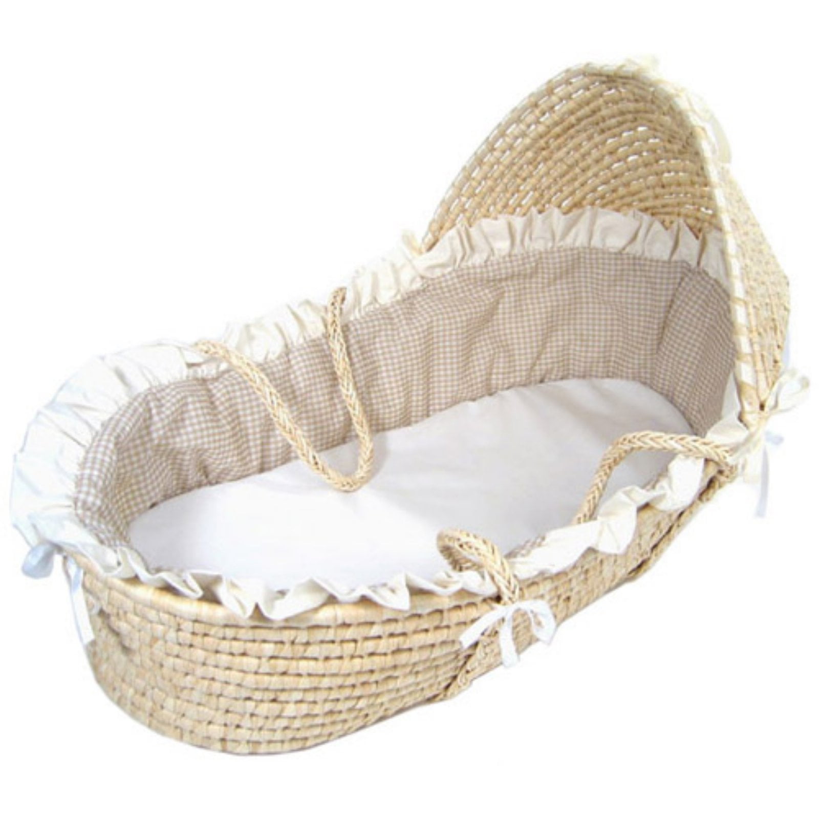 Badger Basket Natural Hooded Moses Ecru Beige Gingham Bedding