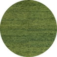 thumbnail image 1 of Ahgly Company Machine Washable Indoor Round Abstract Green Onion Green Area Rugs, 6' Round, 1 of 7
