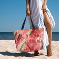 thumbnail image 6 of Gaeub Refreshing Watermelon Slices Print Beach Bag,Large Tote Bag,Waterproof Sandproof Women Tote Bag,Pool Bag with Zipper for Gym Grocery Travel, 6 of 7