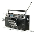 QFX Bluetooth Cassette/Radio Boombox, Black, J220BT