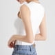 thumbnail image 5 of Tops de Manga Corta Sexy para las Mujeres, Color Sólido con Almohadilla de Pecho, Sujetador un Fondo Envuelto Pijamas, 5 of 5