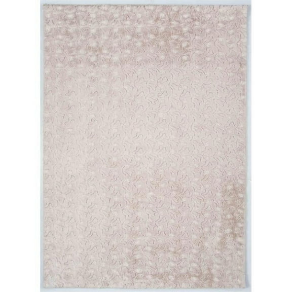 MDA Home Chryso Blush Pink Contemporary Polyester Area Rug - 5' x 7'