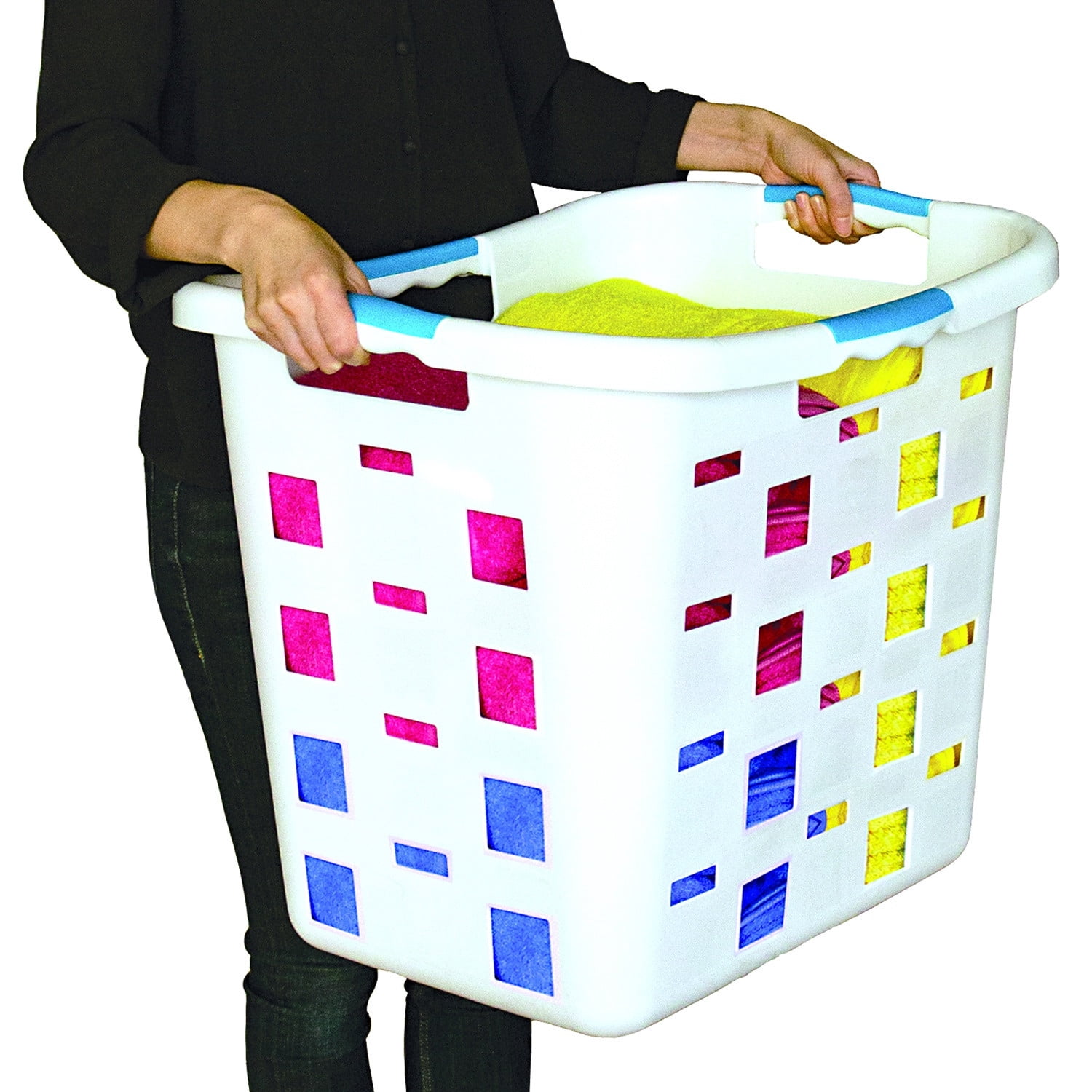 CLOROX Anti-Microbial 2 Bushel Tall Laundry Basket - White
