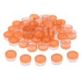 thumbnail image 3 of serony 50pcs Empty Round Makeup Jar Pot Travel Cream Powder Cosmetic Container Case Orange, 3 of 9