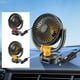thumbnail image 1 of Ventilador montado en coche 12V/24V - Plegable en 3 direcciones ajustable con fuerte potencia de viento, motor sin escobillas de 2 velocidades, diseño universal silencioso para consola central o, 1 of 8