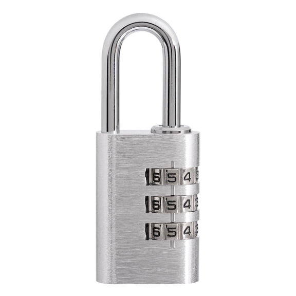 Brinks Resettable 3-Dial Combination Padlock, 28mm Aluminum Body with 1in Shackle