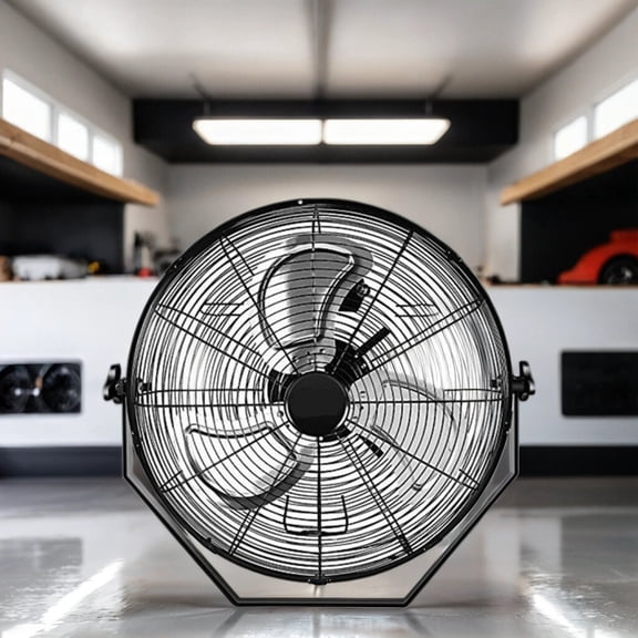 Tower Fan 18 in. Black Industrial Wall Mount Fan 3-Speed Indoor/OutdoorCommercial Ventilation Metal High Velocity Fan,Box Fan