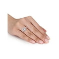 thumbnail image 5 of Everly Women's Created Sapphire and Diamond Sterling Silver Engagement Ring, 5 of 7