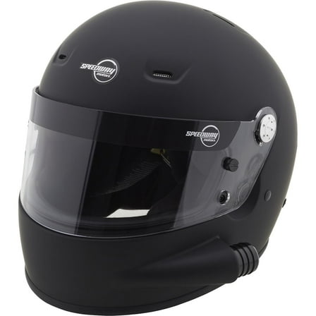 Speedway Motors SA2020 Side Air Racing Helmet, Flat Black, XXL