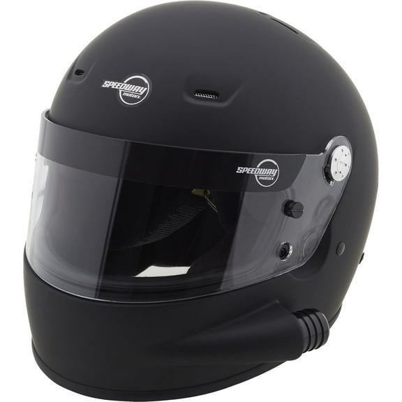 Speedway Motors SA2020 Side Air Racing Helmet, Flat Black, XXL