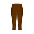 thumbnail image 4 of Chbgutlmr Leggings for Women Capris Silm Fitting Comfy Solid Color Cropped Casual Workout Trousers Summer, 4 of 6
