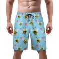thumbnail image 1 of NICKSUN Men's Swim Trunks, Cute Print Quick Dry Summer Board Beach Shorts with Mesh Lining and Pockets, 1 of 6