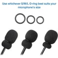 thumbnail image 3 of 6-Pack Microphone Foam Compatible with CARDO PACKTALK, FREECOM X, Spirit Series, Motorcycle Helmet Mic Cover Replacement Parts Windscreen Pop Filter + 12 O-Rings in 3 Sizes, 3 of 5