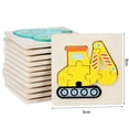 thumbnail image 2 of Rompecabezas de madera con hebilla tridimensional para niños, juguete de tráfico de animales, rompecabezas de iluminación para bebés, rompecabezas de educación temprana, juguete divertido, 2 of 6