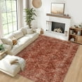 thumbnail image 2 of Hasoo Washable Rug 10' x 13' Rugs for Living Room Vintage Geometric Farmhouse Indoor Non Slip Large Carpet for Bedroom, Red, 2 of 6