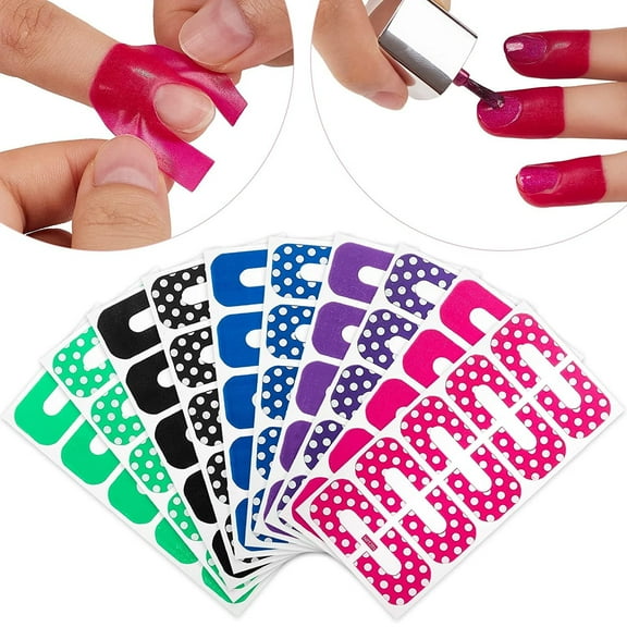 100pcs Nail Protector, Gel Nail Polish Protector For Fingers, Peel Off Barrier, Skin Cuticle Protector For French Nail Stickers Stamp Painting Manicure Nail Art Supplies Accessories Designs DIY