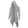 thumbnail image 3 of Unisex Halloween Hooded Cloak Costumes Party Cape Fashionable Halloween Retro Hooded Jacket Long Cardigan Pleated Shawl, 3 of 5